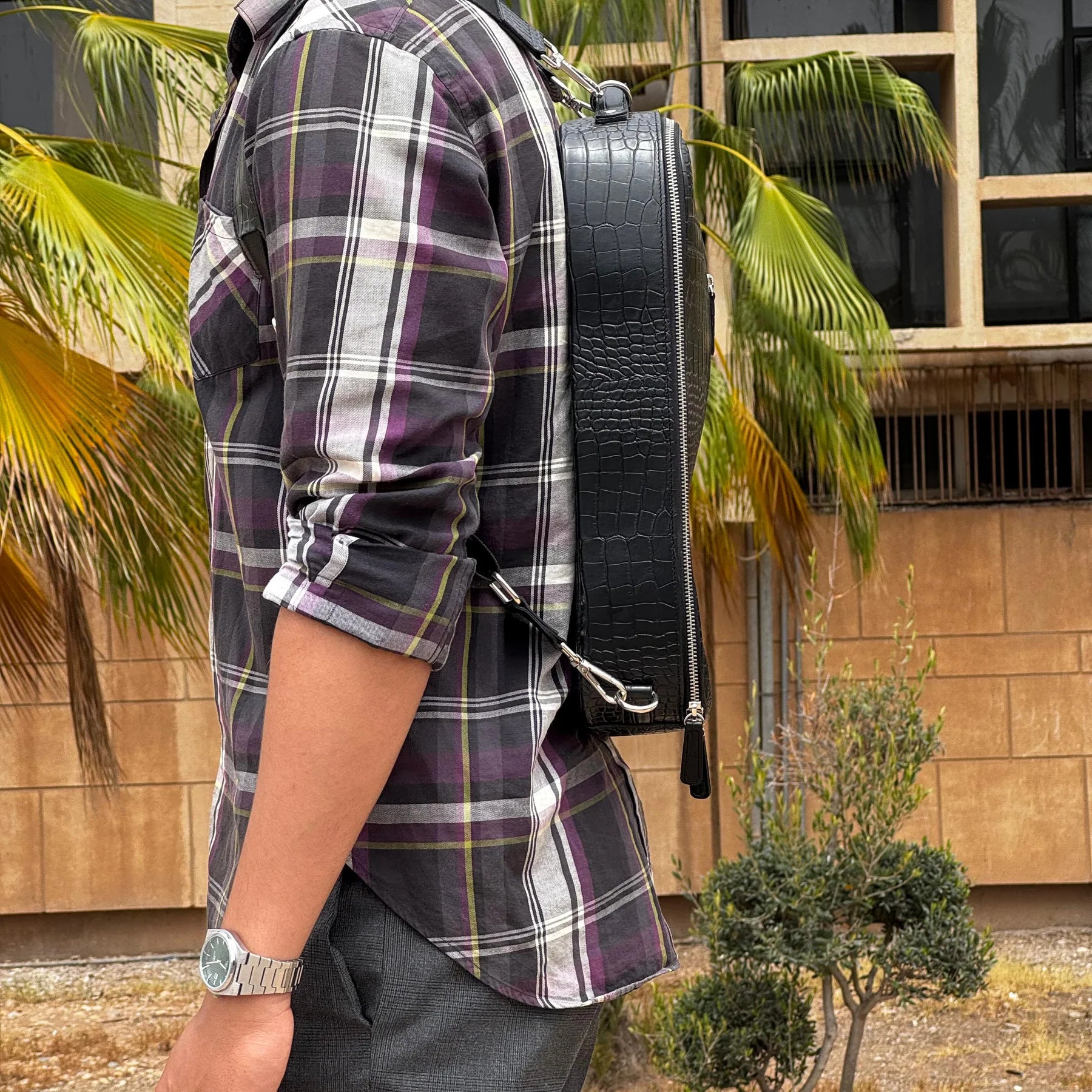 The Elite Croco Edition — 3-in-1 Convertible Bag in Crocodile-Embossed Polyurethane (PU)